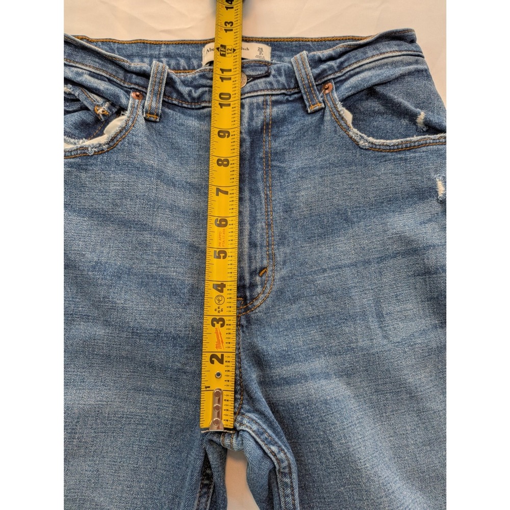 Abercrombie & Fitch Curve Love Ultra High Rise Ankle Straight Jeans 26 - Picture 7 of 11